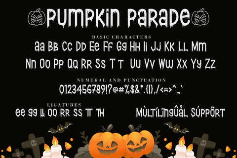 Pumpkin Parade Font AEN Creative Store 