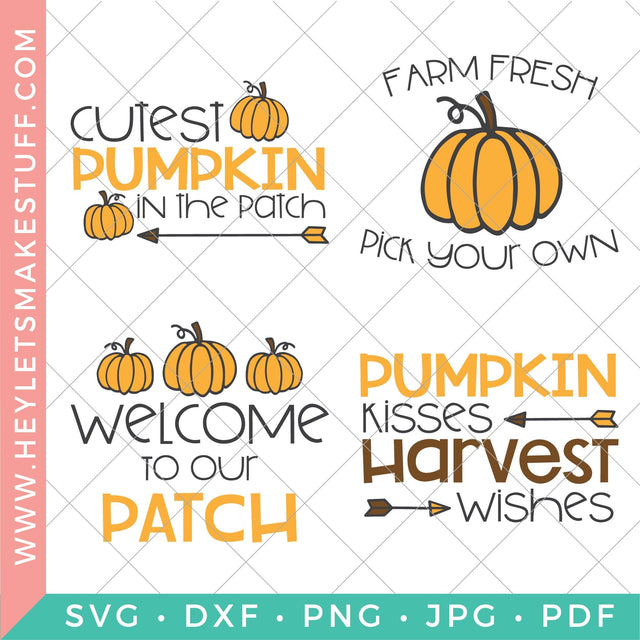Pumpkin Patch Bundle SVG Hey Let's Make Stuff 