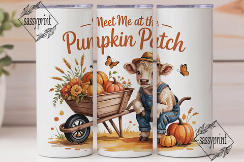 Pumpkin Patch Calf 20oz Tumbler Wrap Sublimation sassyprint 