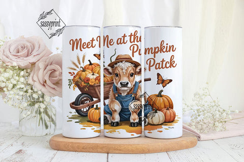 Pumpkin Patch Calf 20oz Tumbler Wrap Sublimation sassyprint 