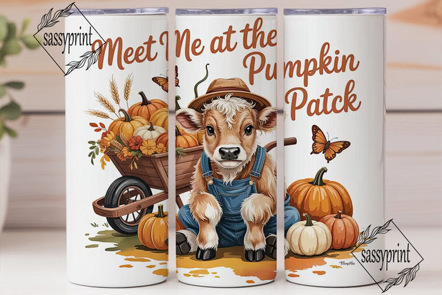 Pumpkin Patch Calf 20oz Tumbler Wrap Sublimation sassyprint 