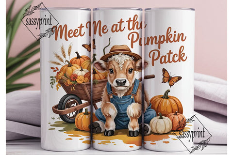 Pumpkin Patch Calf 20oz Tumbler Wrap Sublimation sassyprint 