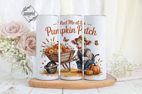 Pumpkin Patch Calf 20oz Tumbler Wrap Sublimation sassyprint 