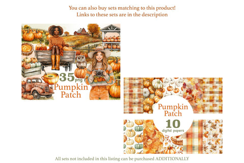 Pumpkin Patch Clipart | Autumn PNG Set SVG GlamArtZhanna 