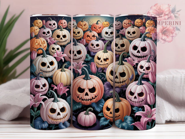 Pumpkin Patch Fall Halloween Tumbler Wrap, Halloween Tumbler Png, 20oz Skinny Tumbler, Sublimation Download, Spooky Season Tumbler, Fall Tumbler Design, Harvest Tumbler Design Sublimation Li Zamperini 