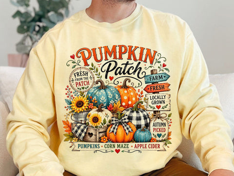 Pumpkin Patch Fall Sublimation PNG Art SVG artprintfile 