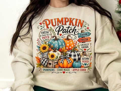 Pumpkin Patch Fall Sublimation PNG Art SVG artprintfile 