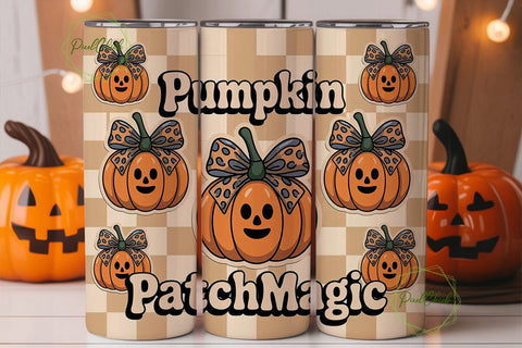 Pumpkin Patch Magic 20oz Tumbler Wrap Sublimation PixelChick 