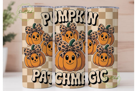 Pumpkin Patch Magic 20oz Tumbler Wrap Sublimation PixelChick 