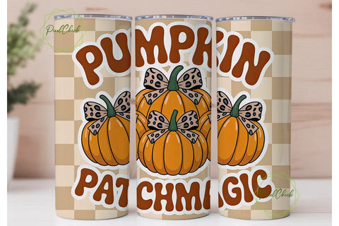 Pumpkin Patch Magic 20oz Tumbler Wrap Sublimation PixelChick 