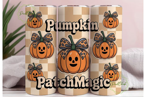 Pumpkin Patch Magic 20oz Tumbler Wrap Sublimation PixelChick 