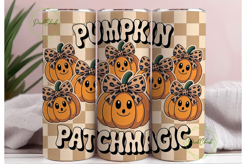 Pumpkin Patch Magic 20oz Tumbler Wrap Sublimation PixelChick 