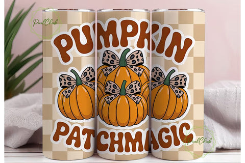 Pumpkin Patch Magic 20oz Tumbler Wrap Sublimation PixelChick 