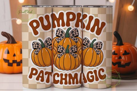 Pumpkin Patch Magic 20oz Tumbler Wrap Sublimation PixelChick 