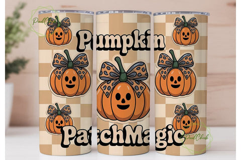 Pumpkin Patch Magic 20oz Tumbler Wrap Sublimation PixelChick 
