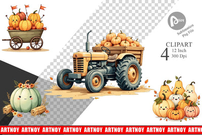 Pumpkin Patch Pals Clipart Sublimation artnoy 