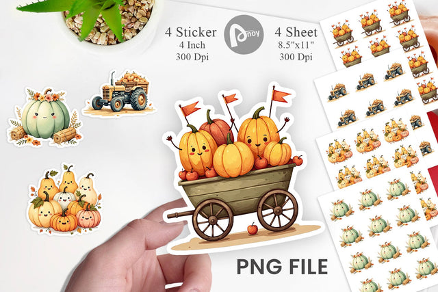 Pumpkin Patch Pals Sticker Sublimation artnoy 