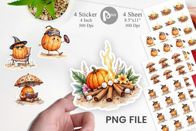 Pumpkin Patch Summer Sticker Sublimation artnoy 