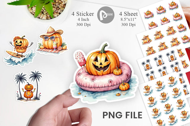 Pumpkin Patch Summer Sticker Sublimation artnoy 