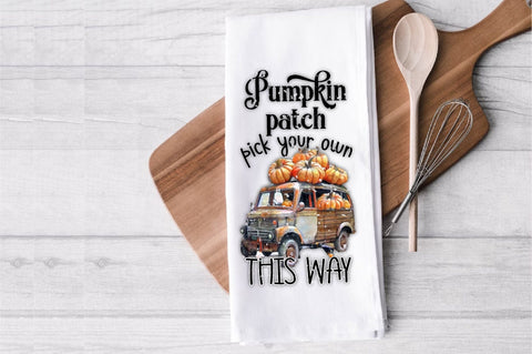 Pumpkin Patch This Way Kitchen Towel Sublimation Jagonath Roy 