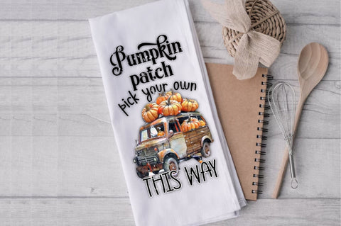 Pumpkin Patch This Way Kitchen Towel Sublimation Jagonath Roy 