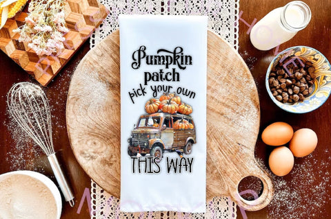 Pumpkin Patch This Way Kitchen Towel Sublimation Jagonath Roy 