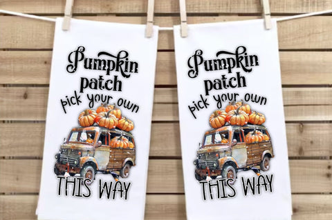 Pumpkin Patch This Way Kitchen Towel Sublimation Jagonath Roy 