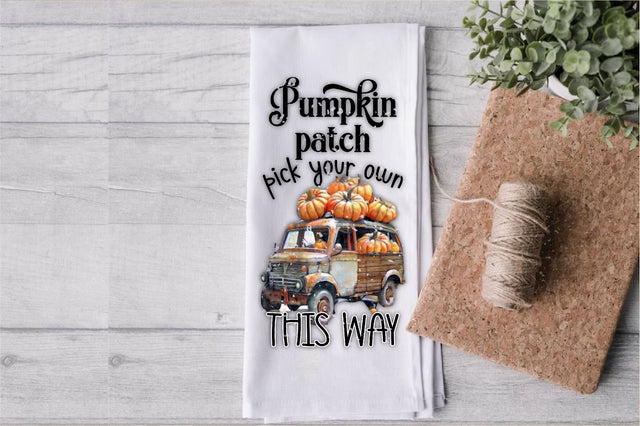 Pumpkin Patch This Way Kitchen Towel Sublimation Jagonath Roy 