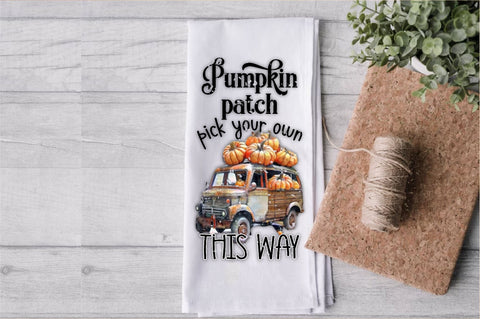 Pumpkin Patch This Way Kitchen Towel Sublimation Jagonath Roy 