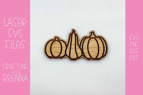 Pumpkin Pattern Bundle Hair Clip Laser SVG File SVG Crafting With Brenna 