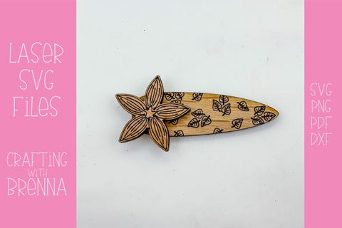 Pumpkin Pattern Bundle Hair Clip Laser SVG File SVG Crafting With Brenna 