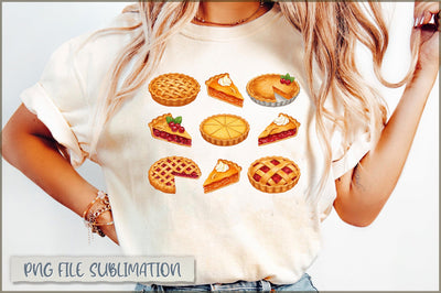 Pumpkin Pie Thanksgiving PNG Sublimation Shetara Begum 