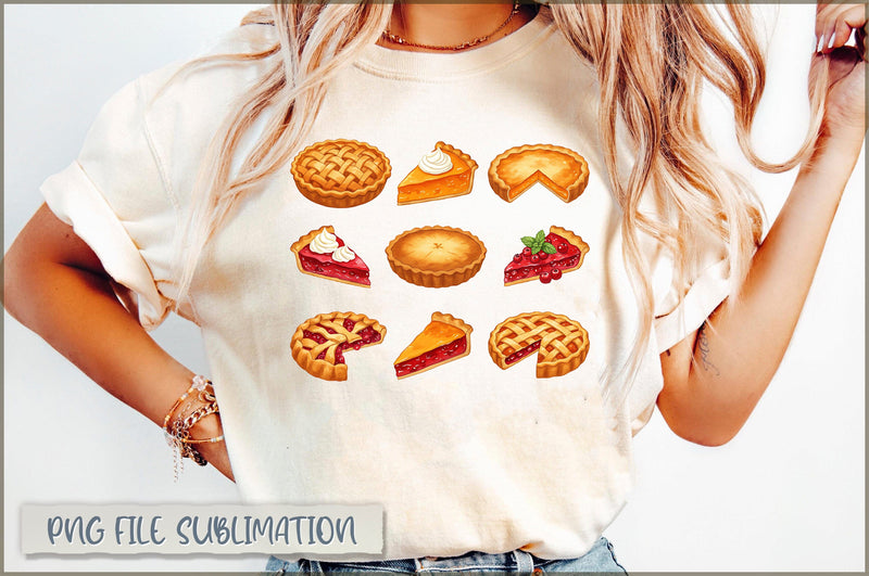 Pumpkin Pie Thanksgiving PNG Sublimation Shetara Begum 