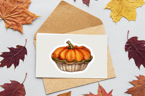 Pumpkin pies autumn Sticker Design Sublimation Regulrcrative 