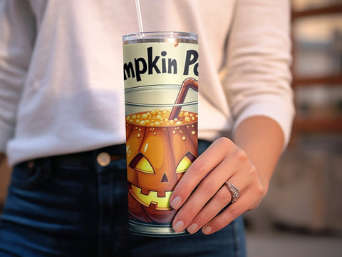 Pumpkin Potion Halloween Tumbler Wrap PNG Sublimation Luvleigh Digitals 