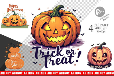Pumpkin Quotes Clipart Sublimation artnoy 