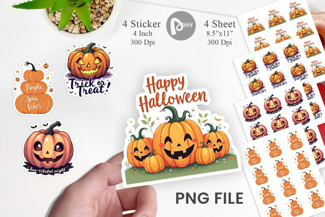 Pumpkin Quotes Sticker Sublimation artnoy 