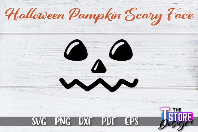 Pumpkin Scary Face | Halloween Design | Halloween Print | SVG File SVG The T Store Design 