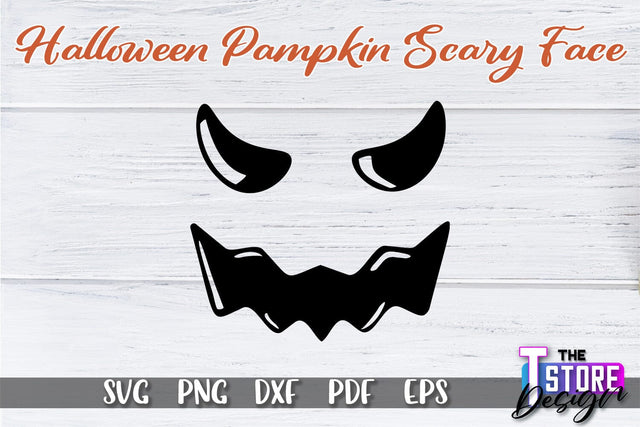 Pumpkin Scary Face | Halloween Design | Halloween Print | SVG File SVG The T Store Design 