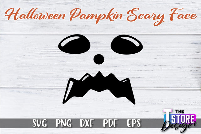 Pumpkin Scary Face | Halloween Design | Halloween Print | SVG File SVG The T Store Design 