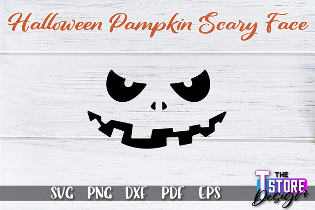Pumpkin Scary Face | Halloween Design | Halloween Print | SVG File SVG The T Store Design 