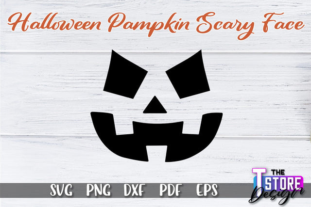 Pumpkin Scary Face | Halloween Design | Halloween Print | SVG File SVG The T Store Design 