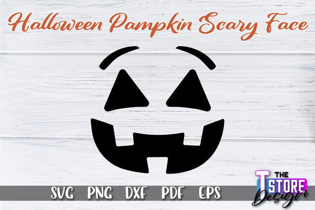 Pumpkin Scary Face | Halloween Design | Halloween Print | SVG File SVG The T Store Design 
