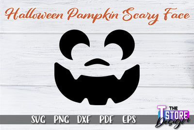 Pumpkin Scary Face | Halloween Design | Halloween Print | SVG File SVG The T Store Design 