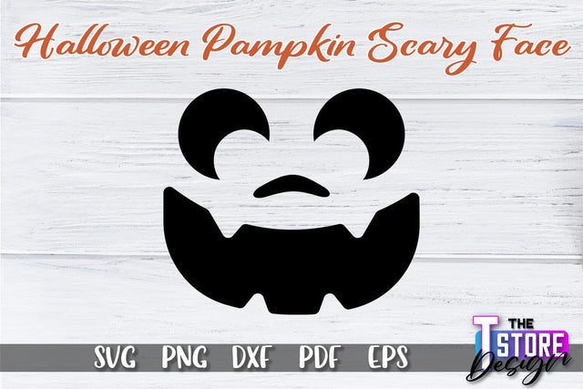 Pumpkin Scary Face | Halloween Design | Halloween Print | SVG File SVG The T Store Design 