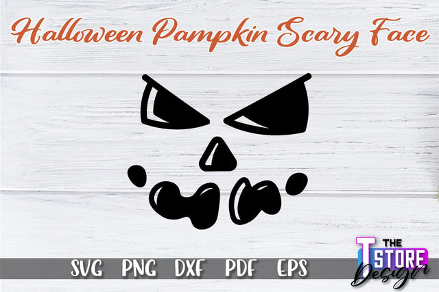 Pumpkin Scary Face | Halloween Design | Halloween Print | SVG File SVG The T Store Design 