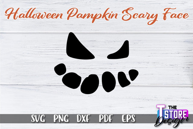 Pumpkin Scary Face | Halloween Design | Halloween Print | SVG File SVG The T Store Design 