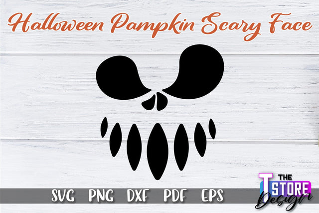Pumpkin Scary Face | Halloween Design | Halloween Print | SVG File SVG The T Store Design 