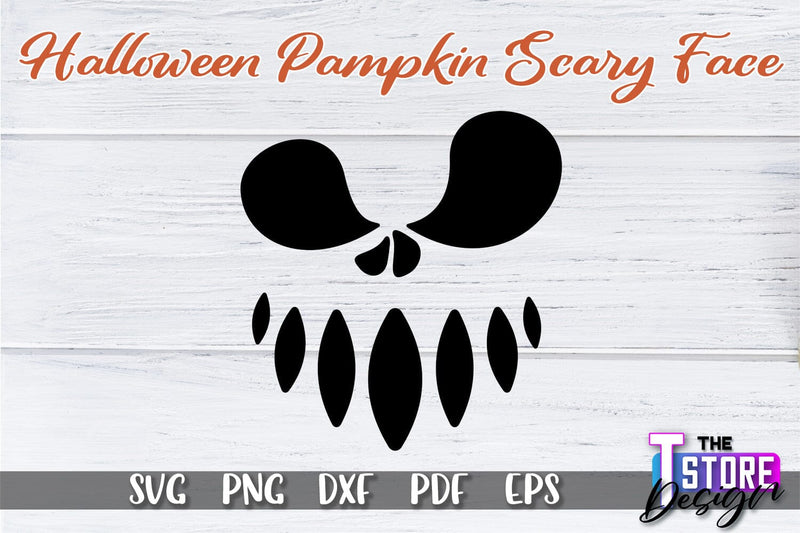 Pumpkin Scary Face | Halloween Design | Halloween Print | SVG File SVG The T Store Design 
