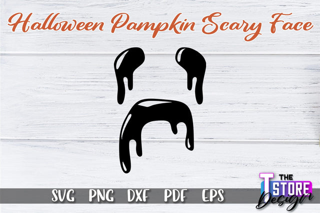 Pumpkin Scary Face | Halloween Design | Halloween Print | SVG File SVG The T Store Design 